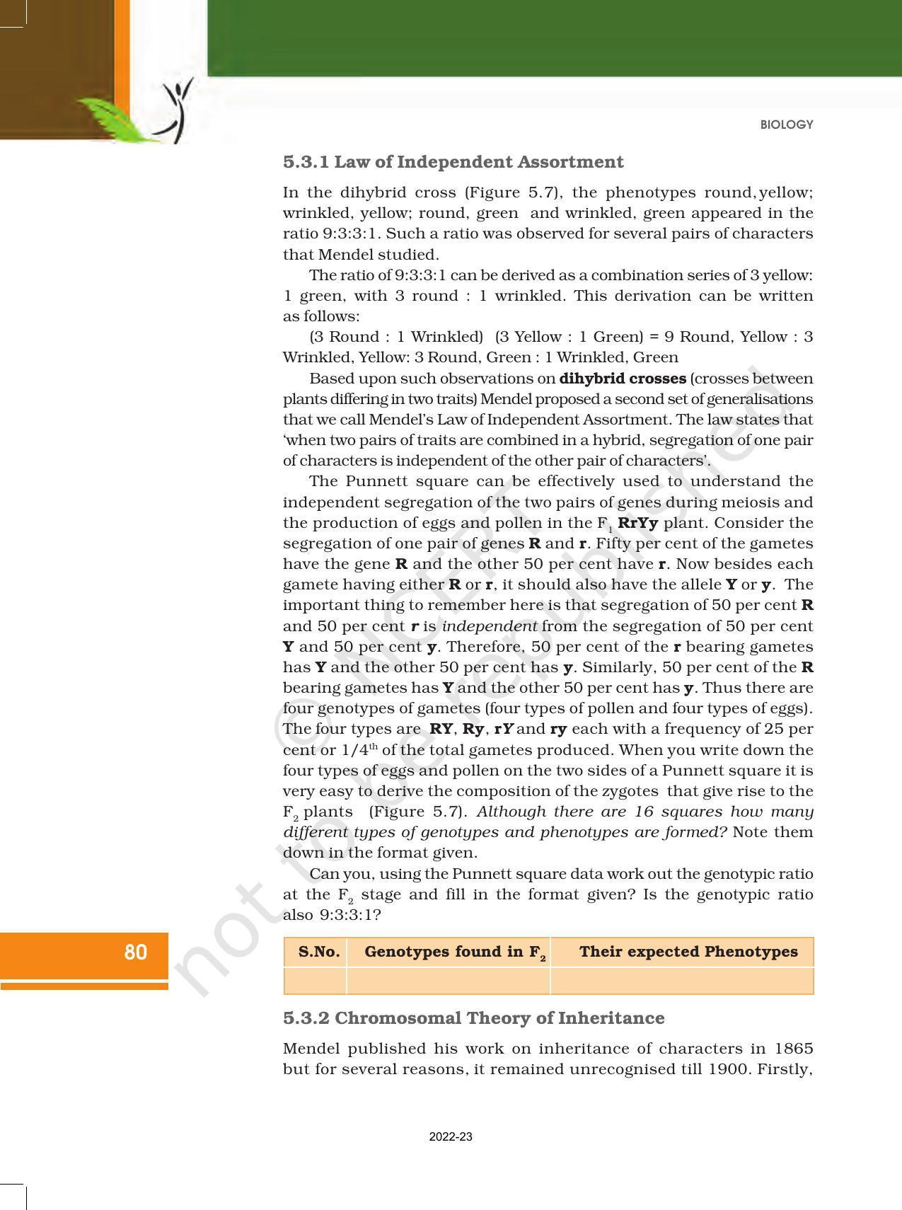 NCERT Book for Class 12 Biology Chapter 5 Principles of Inheritance and Variation - Page 14