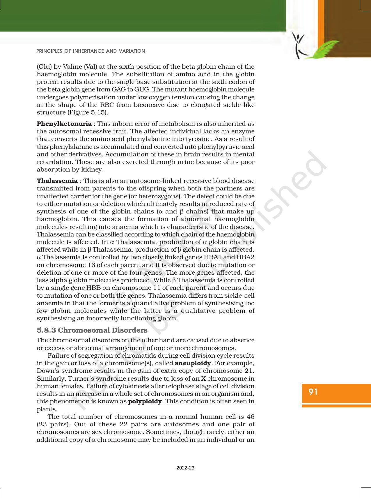 NCERT Book for Class 12 Biology Chapter 5 Principles of Inheritance and Variation - Page 25