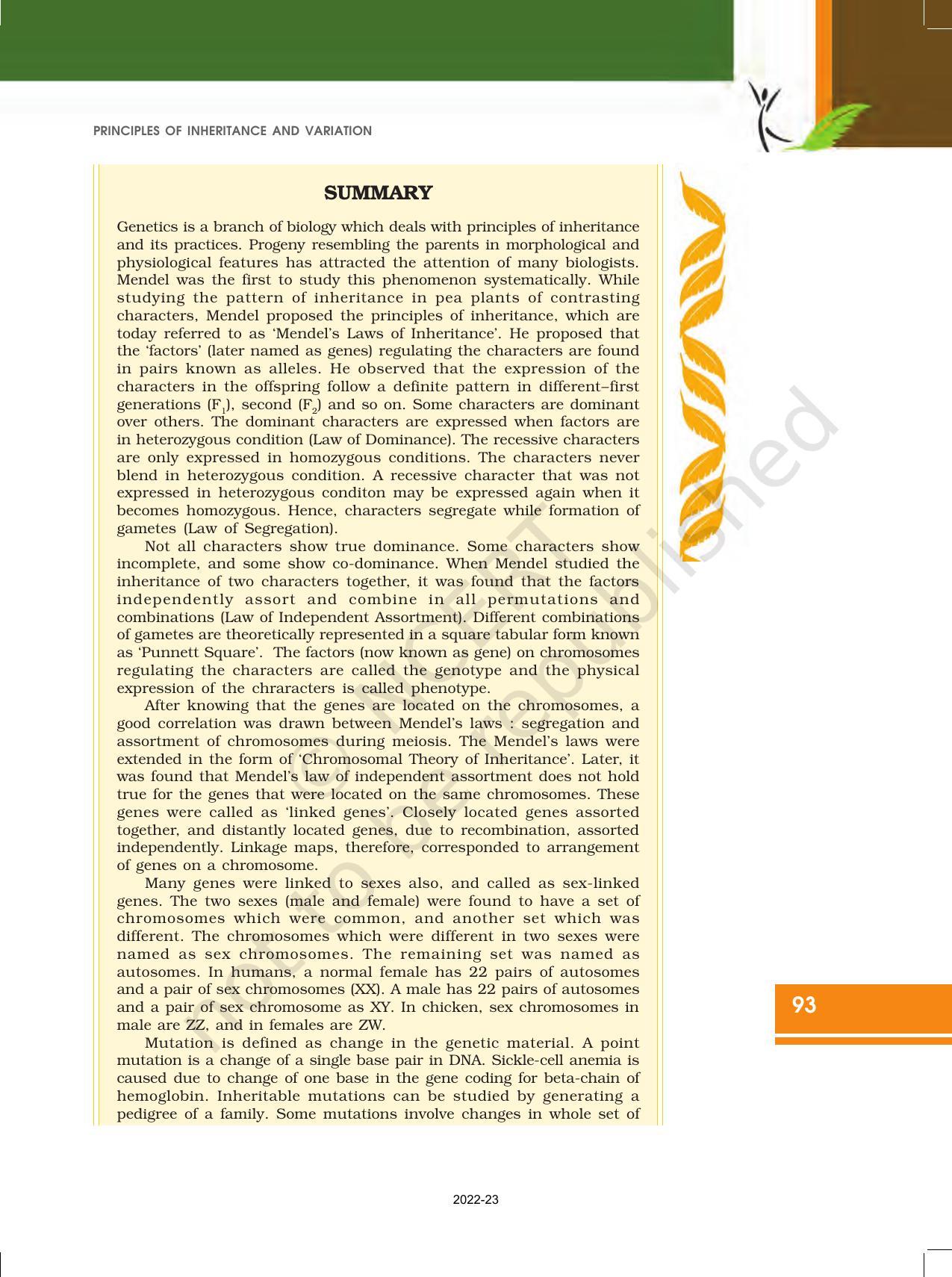 NCERT Book for Class 12 Biology Chapter 5 Principles of Inheritance and Variation - Page 27