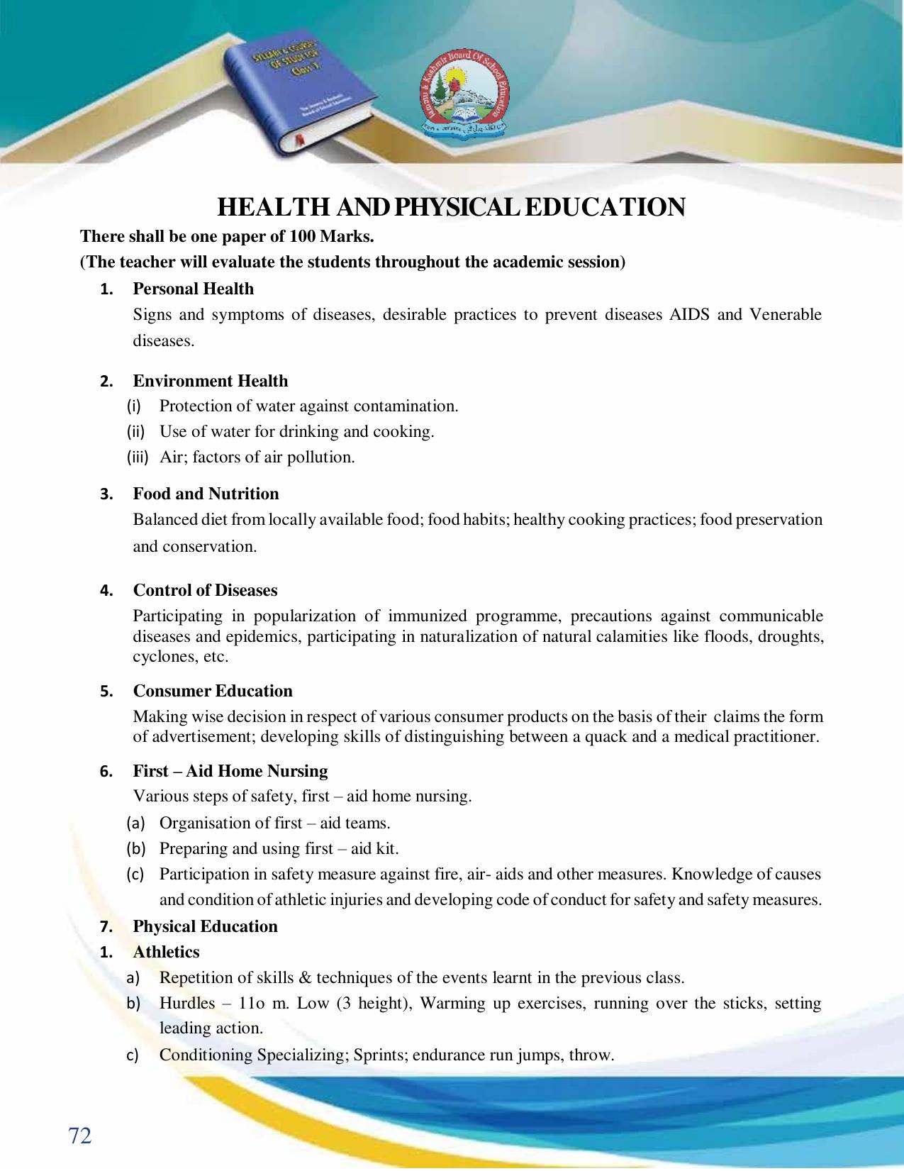 JKBOSE Class 10 Syllabus for JK & Ladakh (2024-25) - Page 73