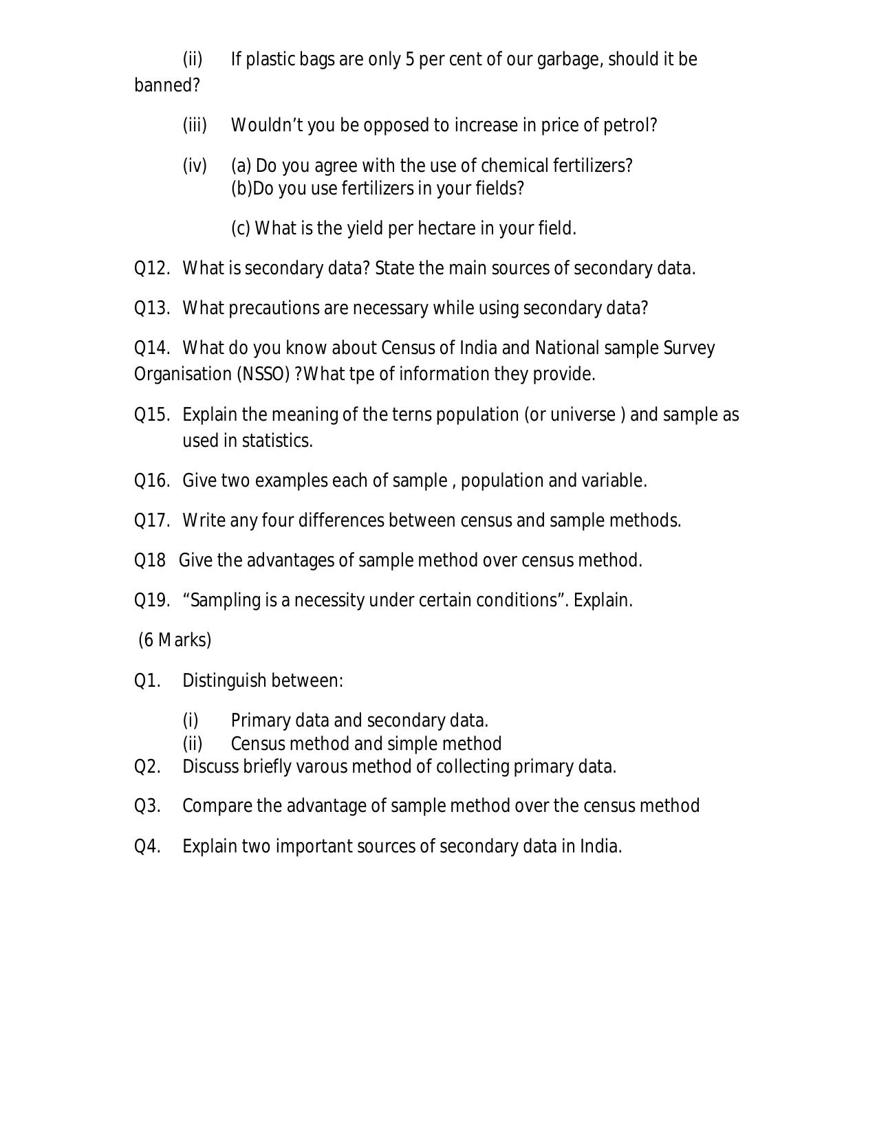 CBSE Worksheets for Class 11 Economics Assignment 10 - Page 3