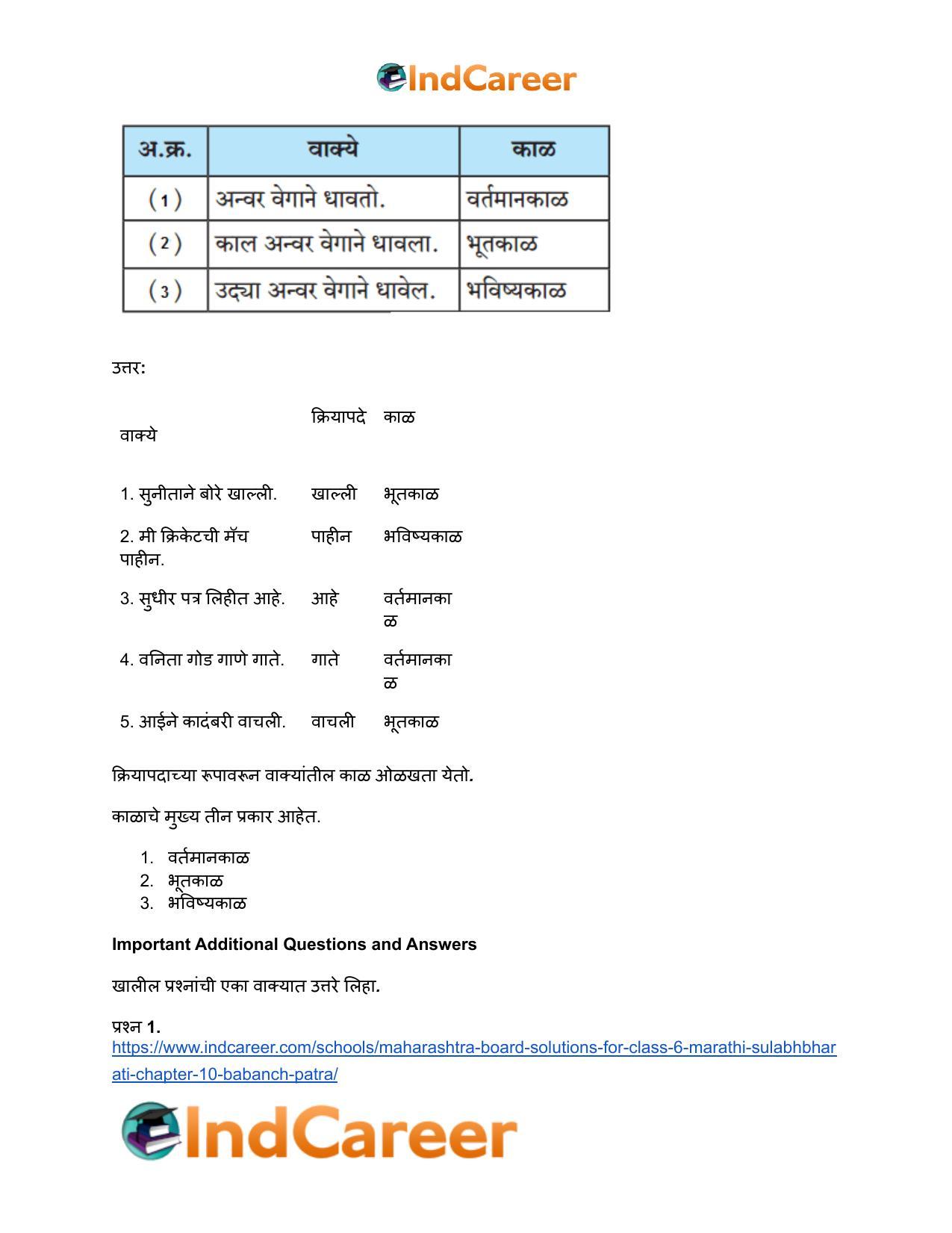 Maharashtra Board Solutions for Class 6- Marathi Sulabhbharati: Chapter 10- बाबांचं पत्र - Page 11