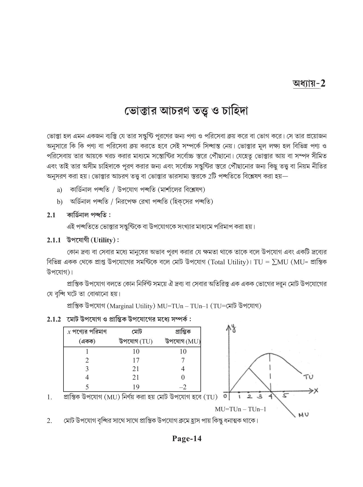 Tripura Board Class 11 Economics Bengali Version Workbooks - Page 18