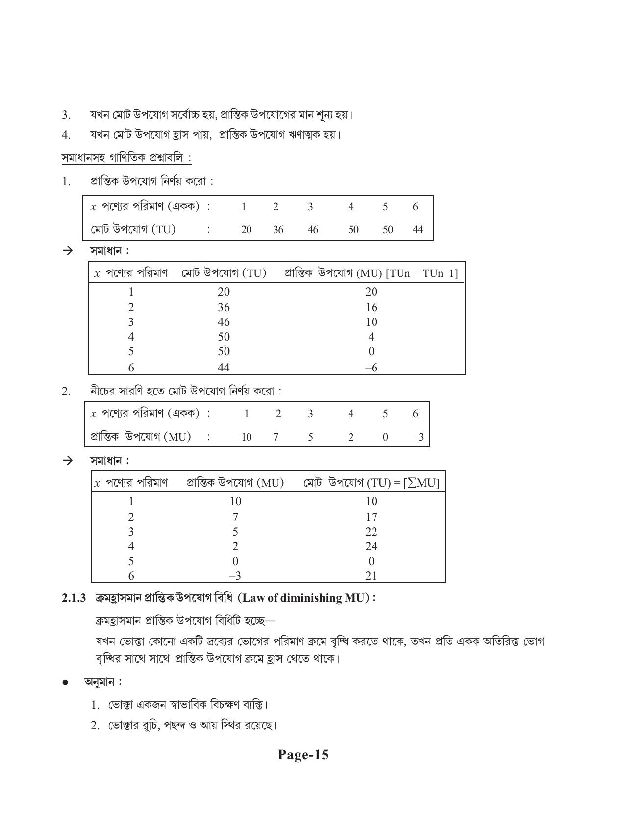 Tripura Board Class 11 Economics Bengali Version Workbooks - Page 19