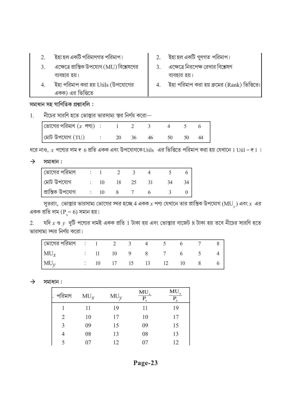 Tripura Board Class 11 Economics Bengali Version Workbooks - Page 27