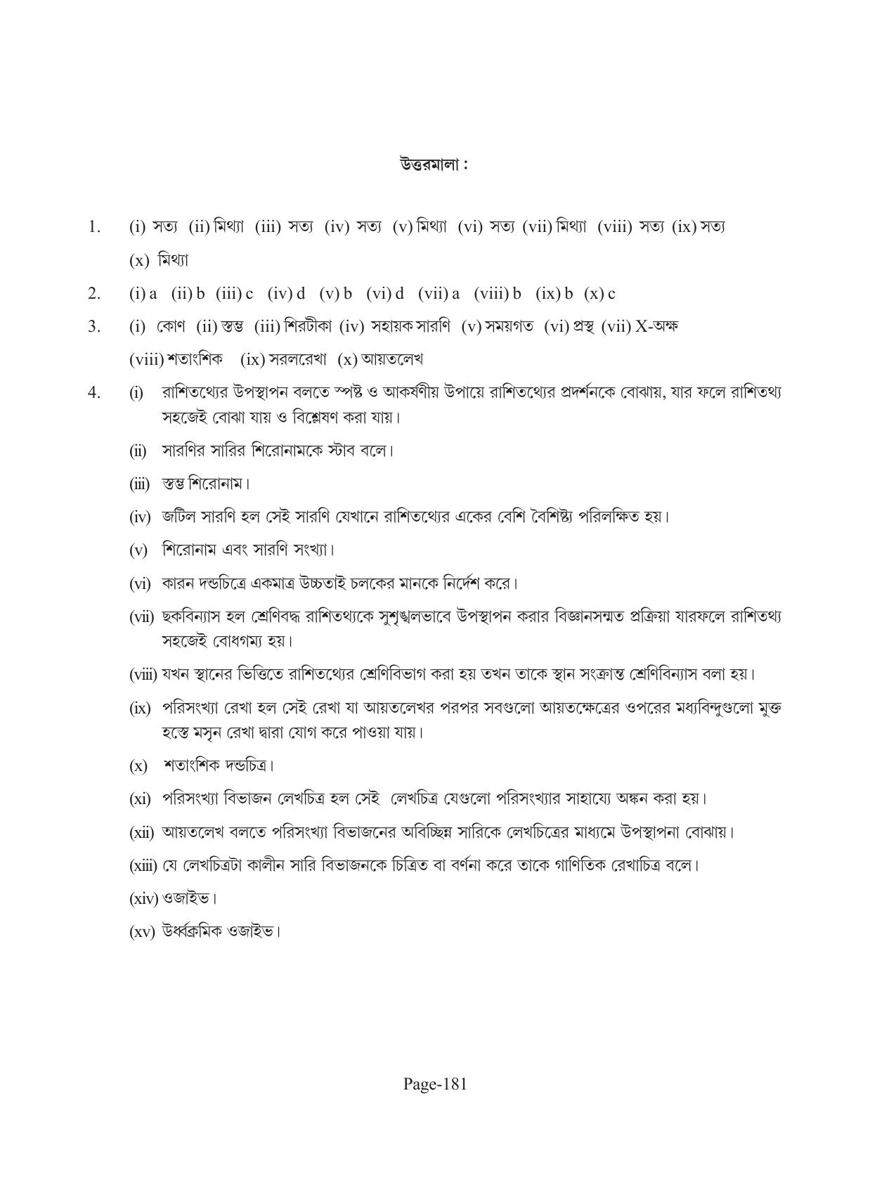 Tripura Board Class 11 Economics Bengali Version Workbooks - Page 185