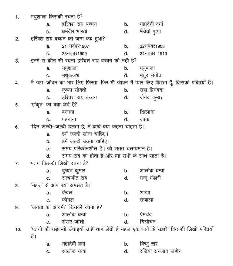 assignment paper in hindi
