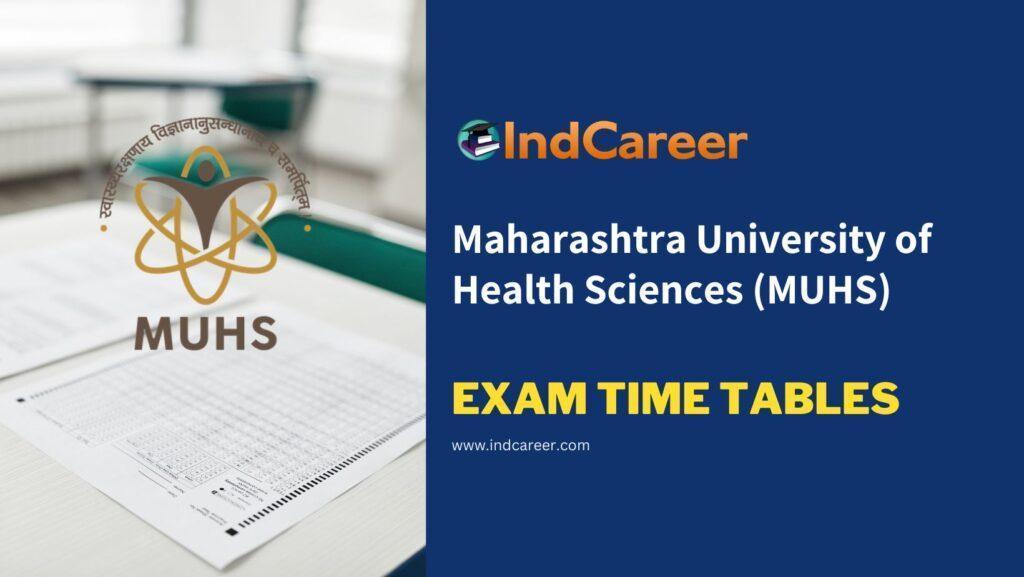 MUHS Exam Time Table IndCareer