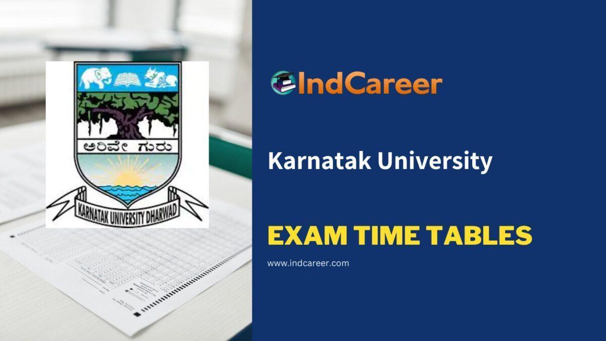 Karnatak University Exam Time Tables