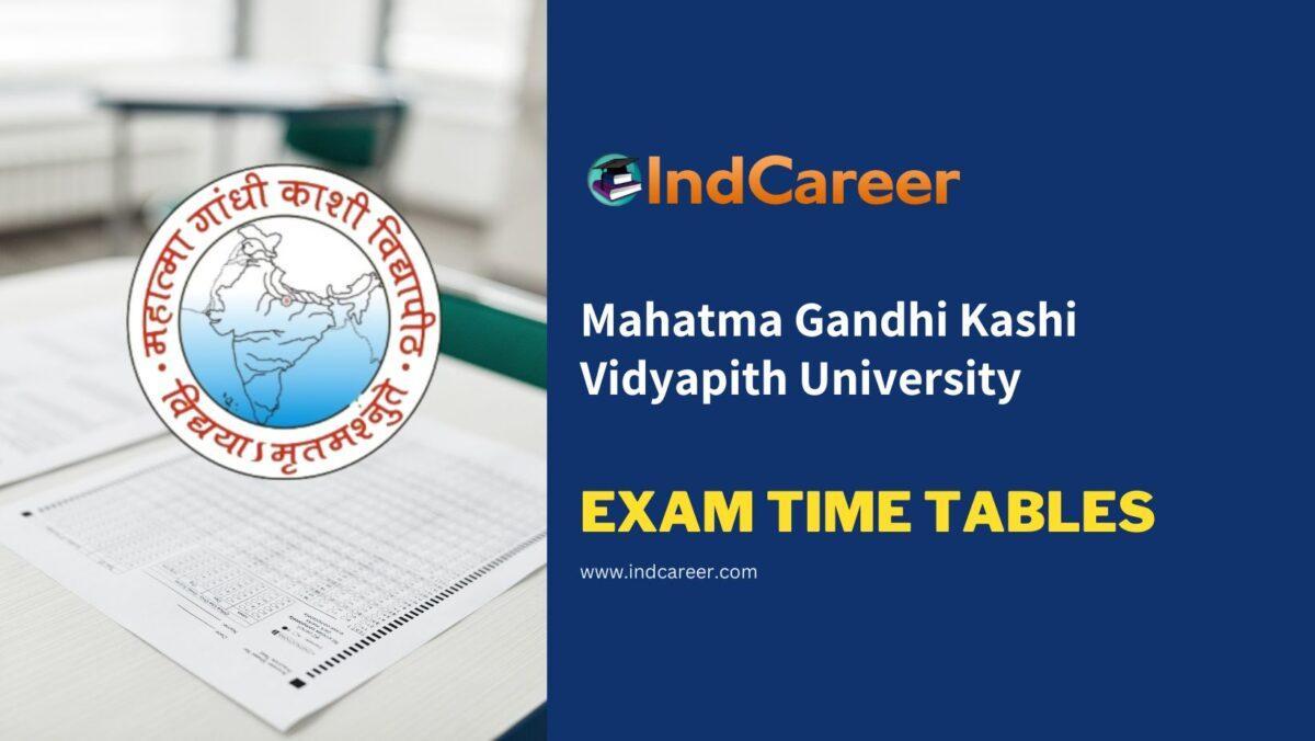 MGKVP University Exam Time Tables Schedule for Various