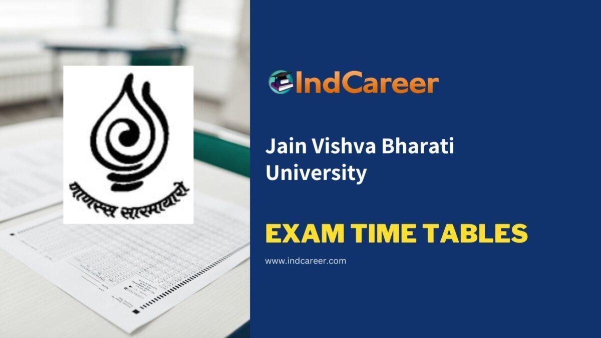 Jain Vishva Bharati University Exam Time Tables