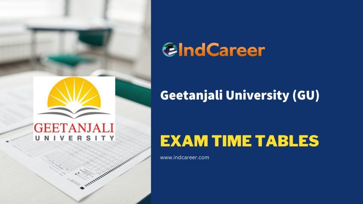 Geetanjali University (GU) Exam Time Tables