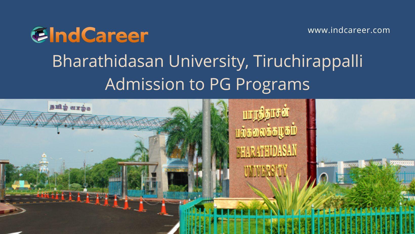 Bharathidasan University PG Admission - IndCareer