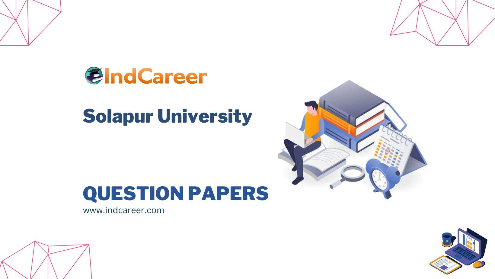 Solapur University Question Papers - IndCareer