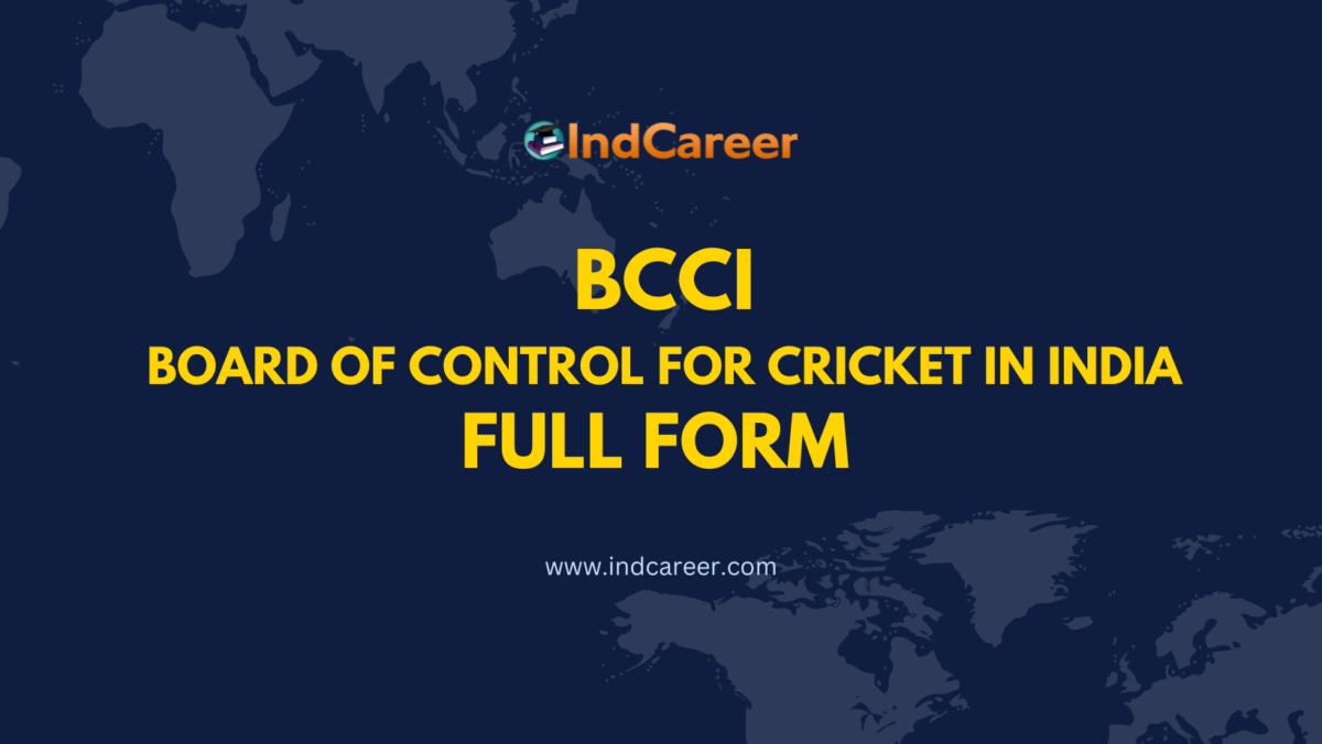 BCCI Full Form - What is full form of BCCI?