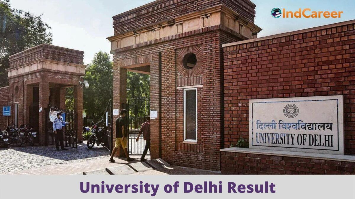 University of Delhi Results @ Du.Ac.In: Check UG, PG Results Here ...
