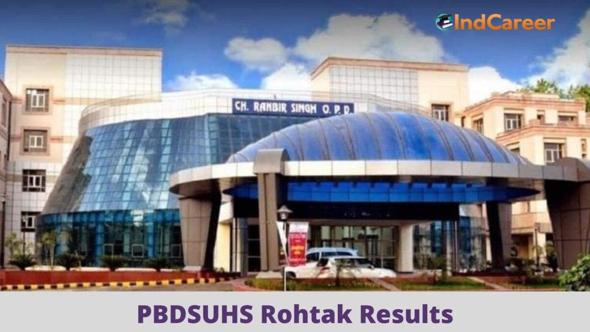 PBDSUHS Rohtak Results Uhsr.Ac.In Check UG PG Results Here