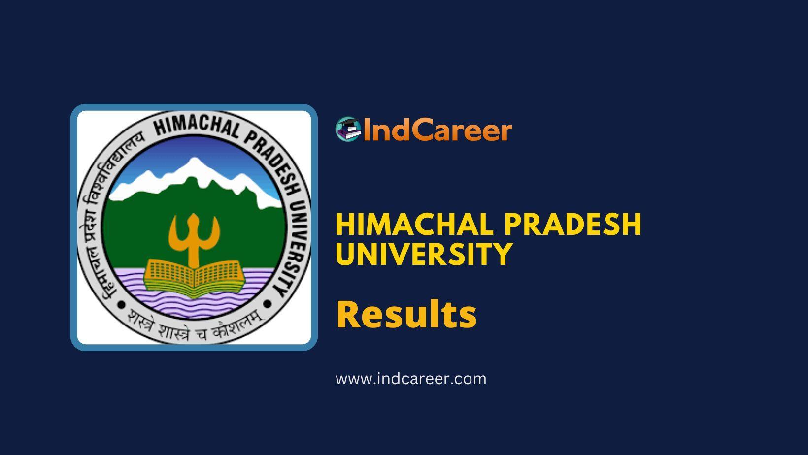 HPU Shimla Results Hpuniv.Ac.In Check UG PG Results Here