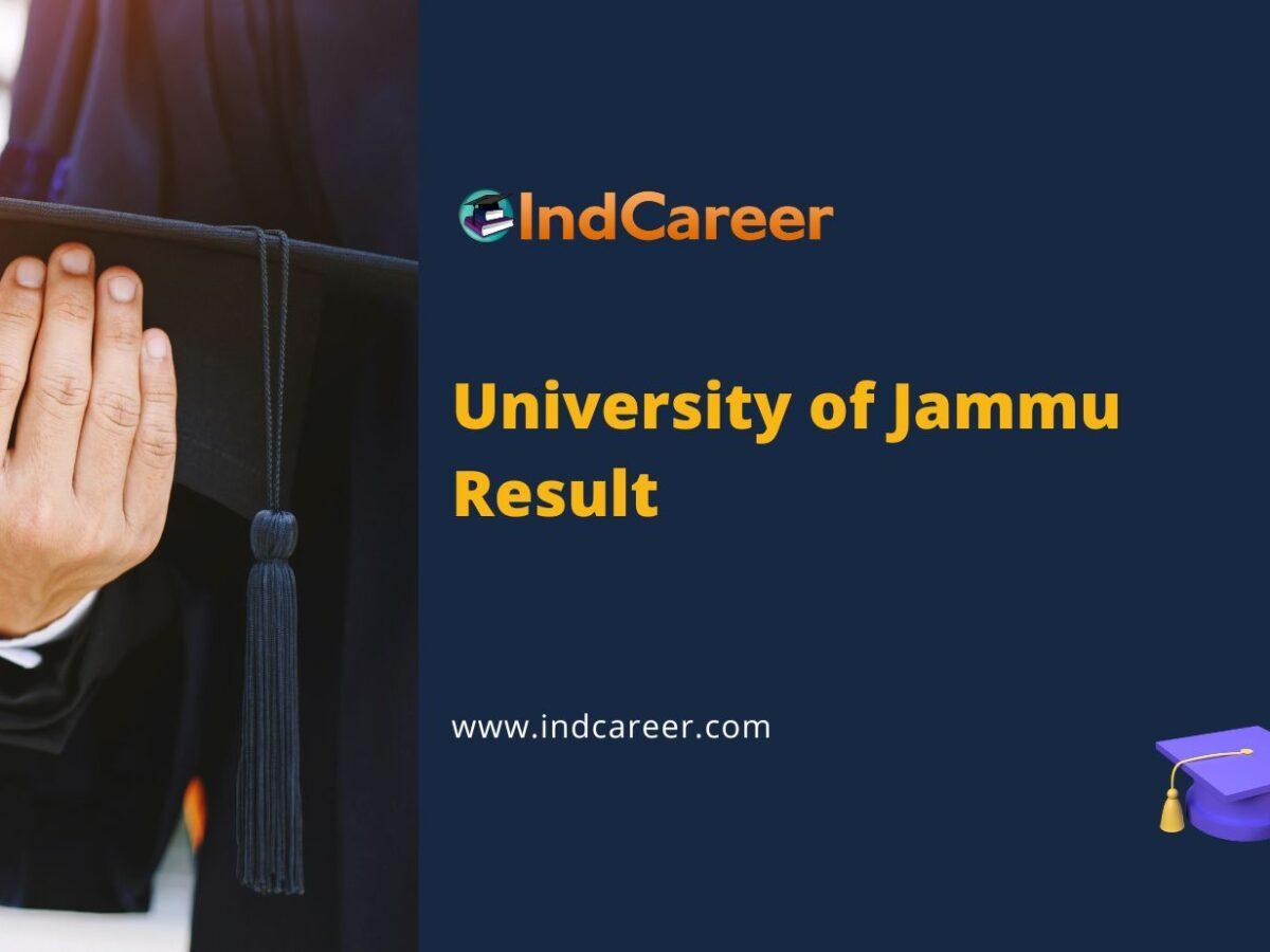 University of Jammu Results @ Jammuuniversity.Ac.In: Check UG, PG Results Here
