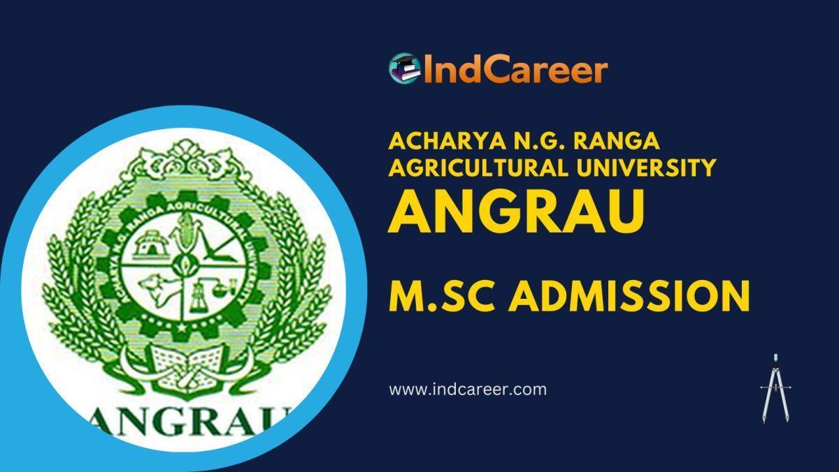 Admission Notification for ANGRAU M.Sc Programs