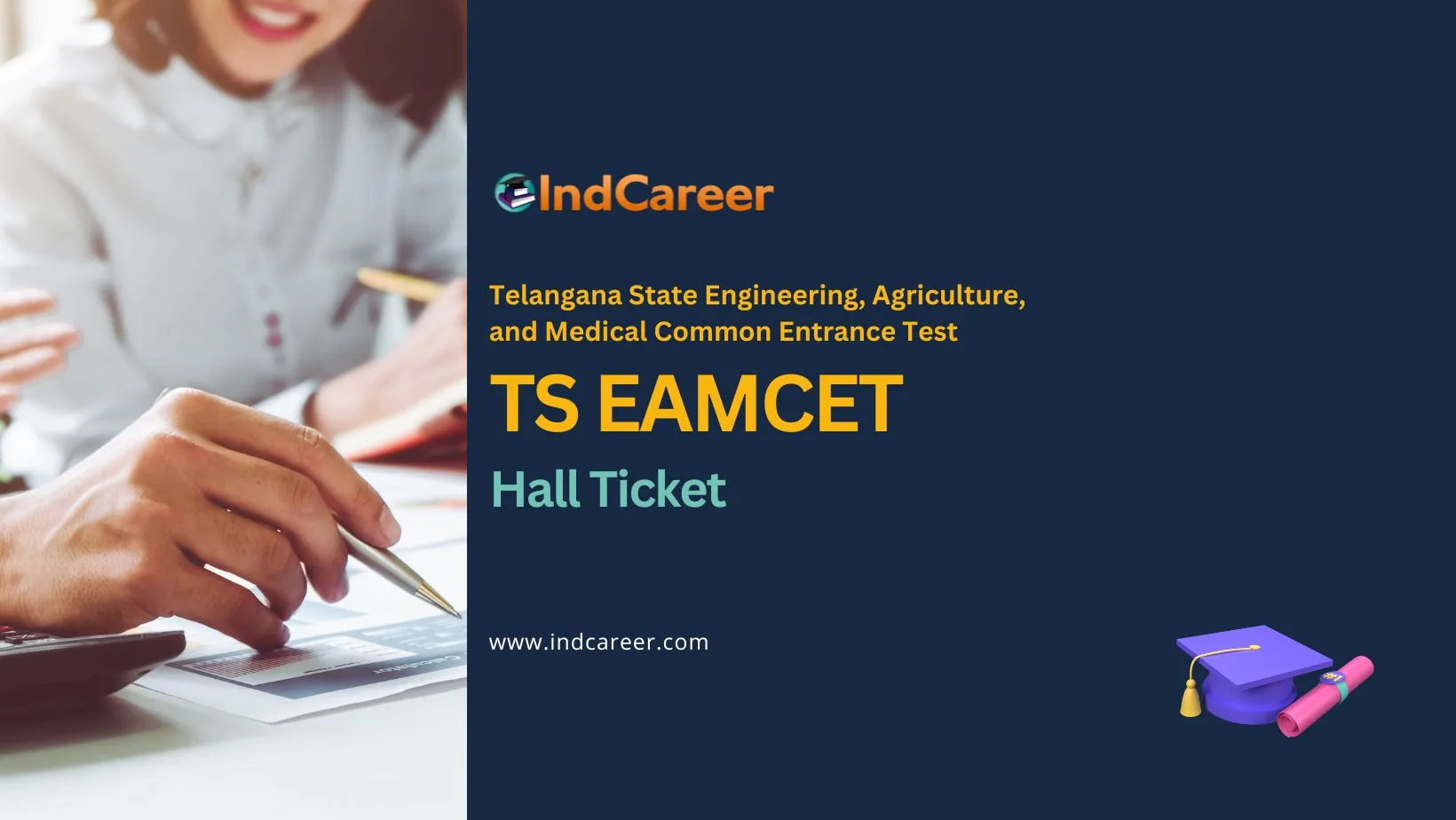 TS EAMCET Hall Ticket 2024 Download from eamcet.tsche.ac.in IndCareer