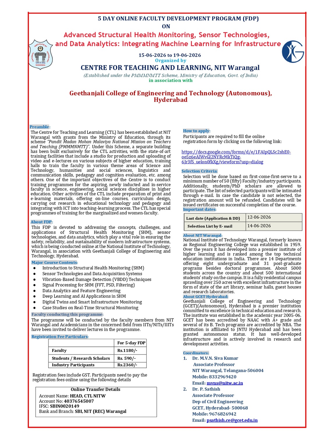 Advanced Structural Health Monitoring, Sensor Technologies, and Data Analytics: Integrating Machine Learning for Infrastructure 2026 Poster