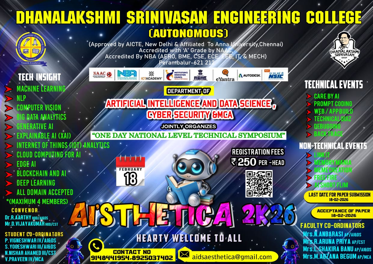 AI' STHETICA 2K26, Dhanalakshmi Srinivasan Engineering College