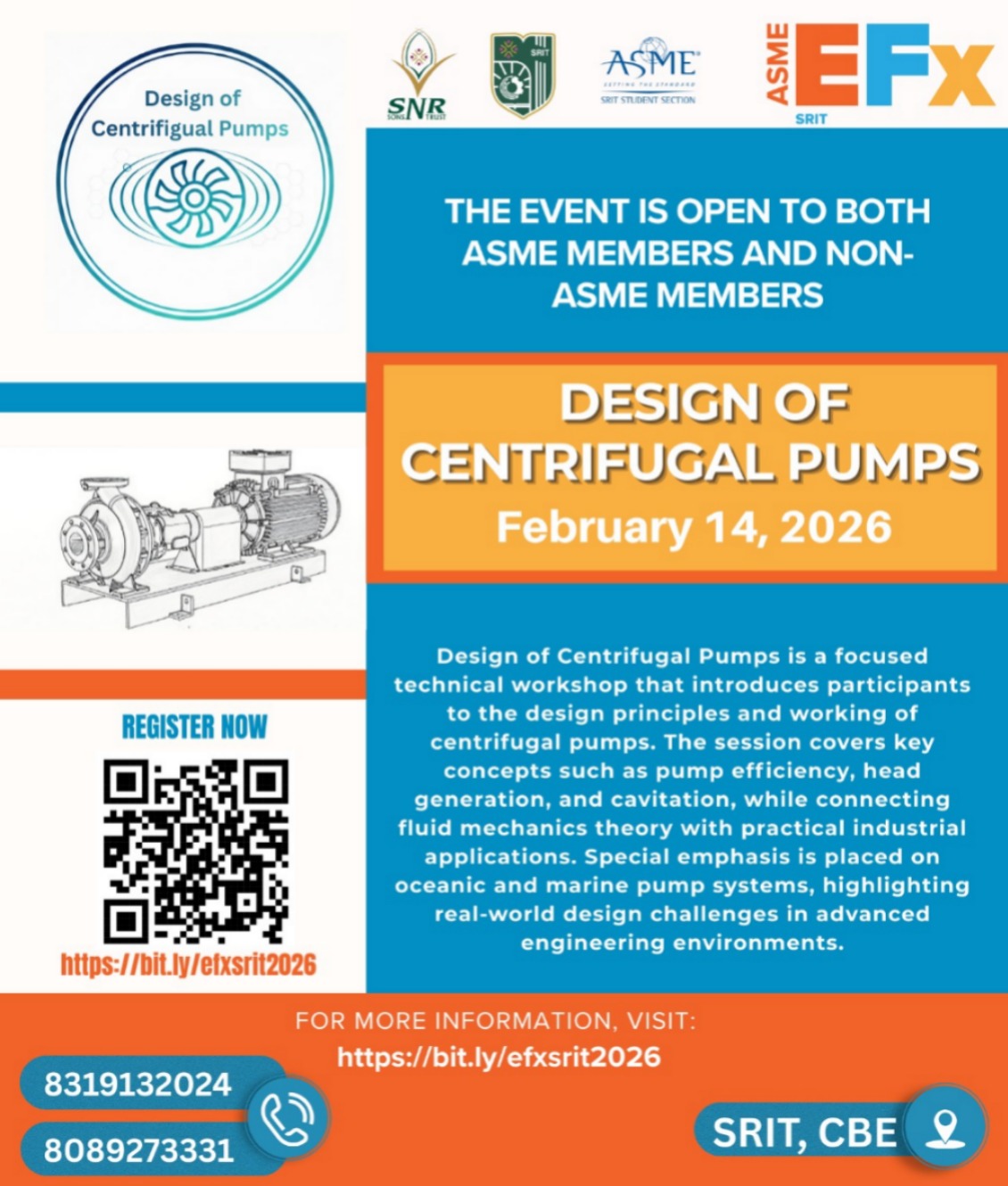 ASME EFx SRIT: Design of Centrifugal Pumps 2026