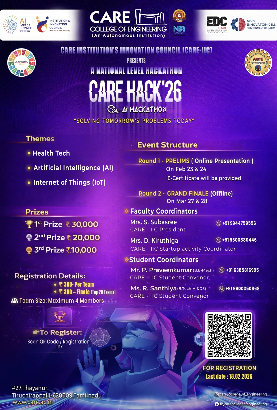 CARE HACK'26 Poster