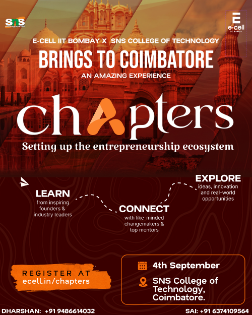 Chapters by E-Cell IIT Bombay 2026 Poster