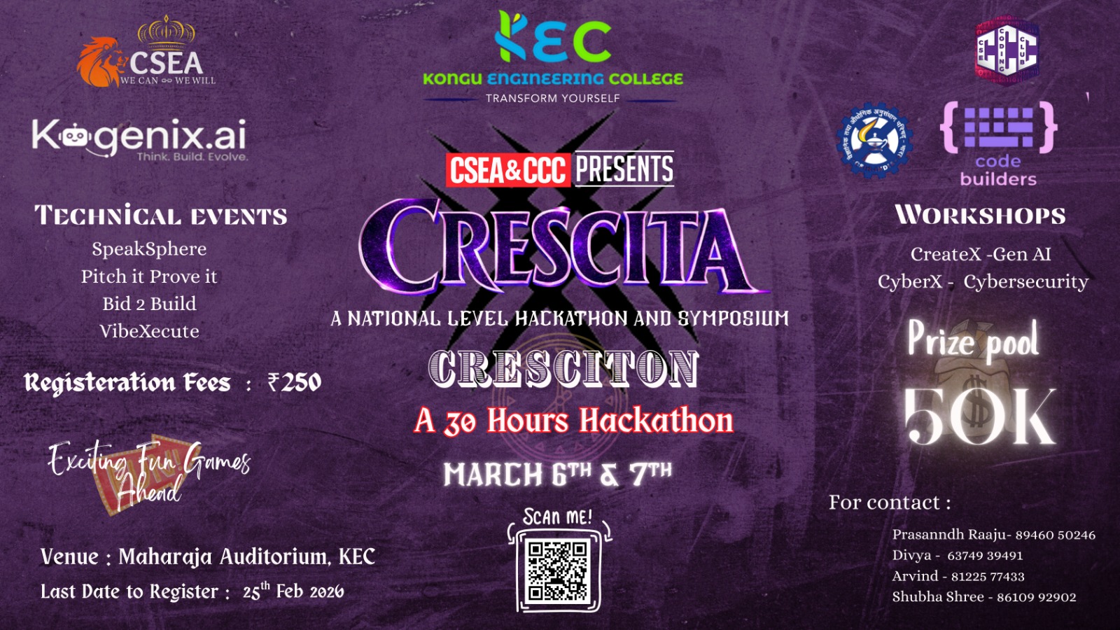 CRESCITA'26, Kongu Engineering College