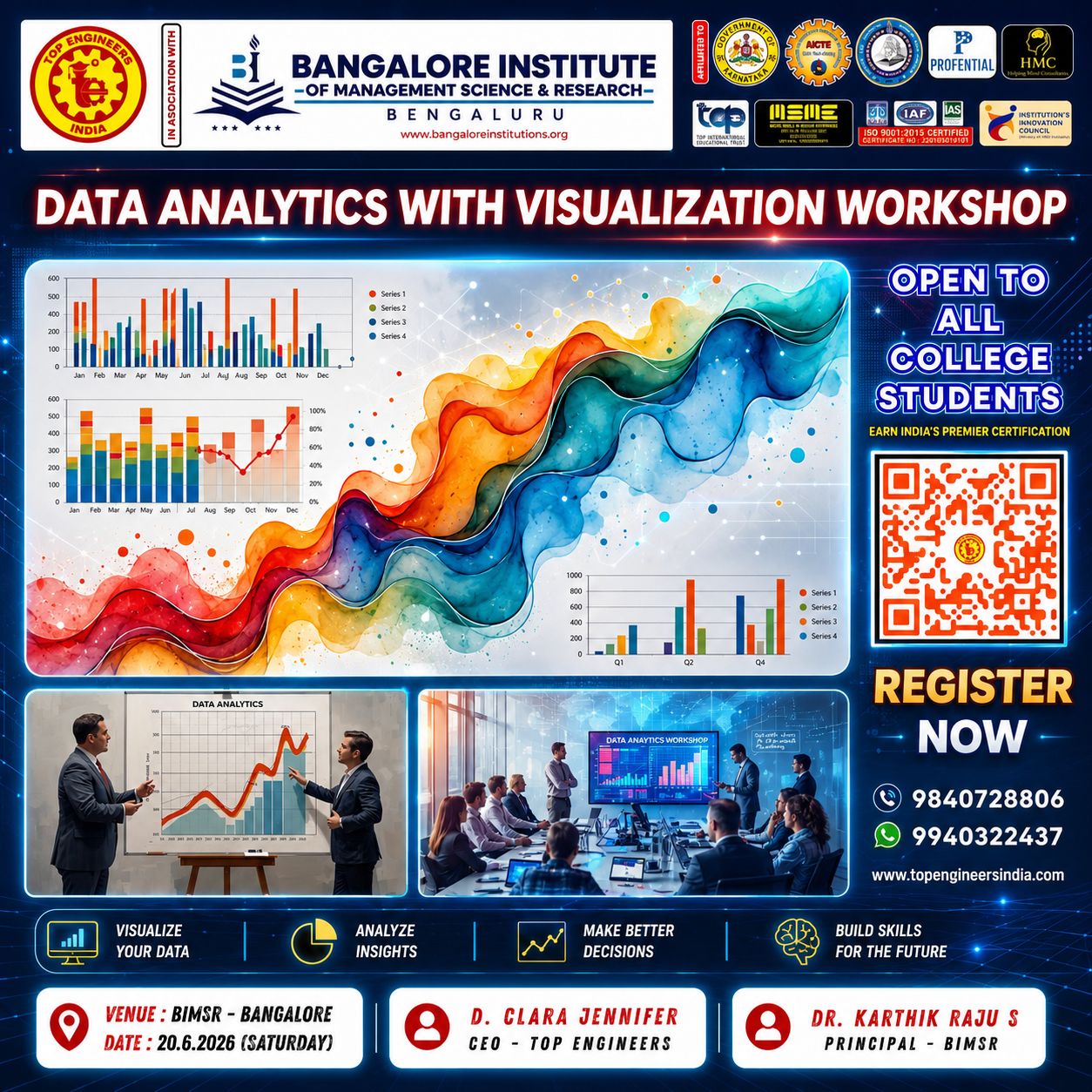 Data Analytics with Visualization Workshop 2026, BIMSR, Bengaluru Poster