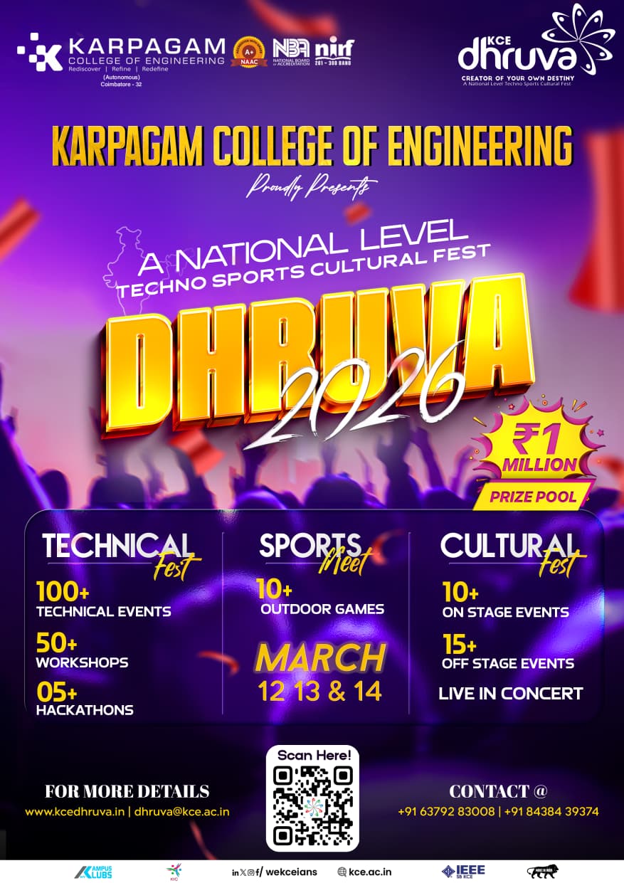 DHRUVA 2K26, Karpagam College of Engineering, Coimbatore