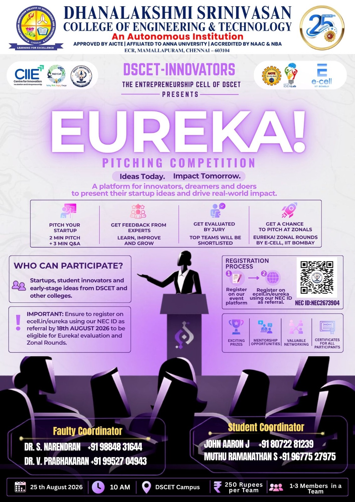 EUREKA! – Pitching Competition 2026 Poster