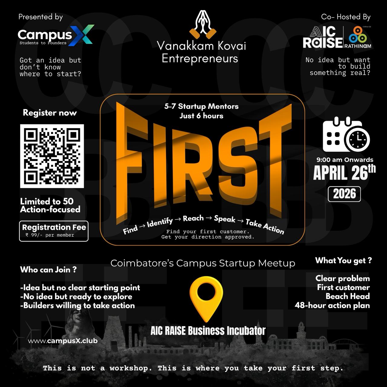 F.I.R.S.T 2026, Rathinam Technical Campus, Coimbatore Poster