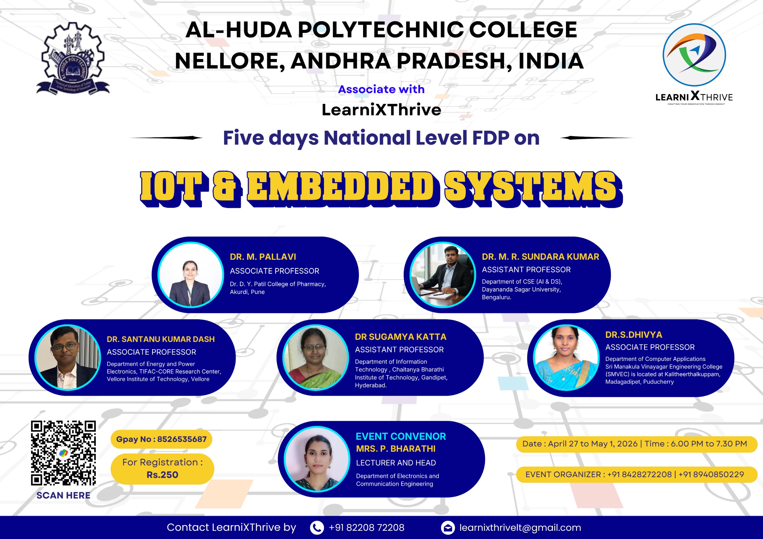 Five Days National Level Online FDP on IoT and Embedded Systems with Practical Explanations