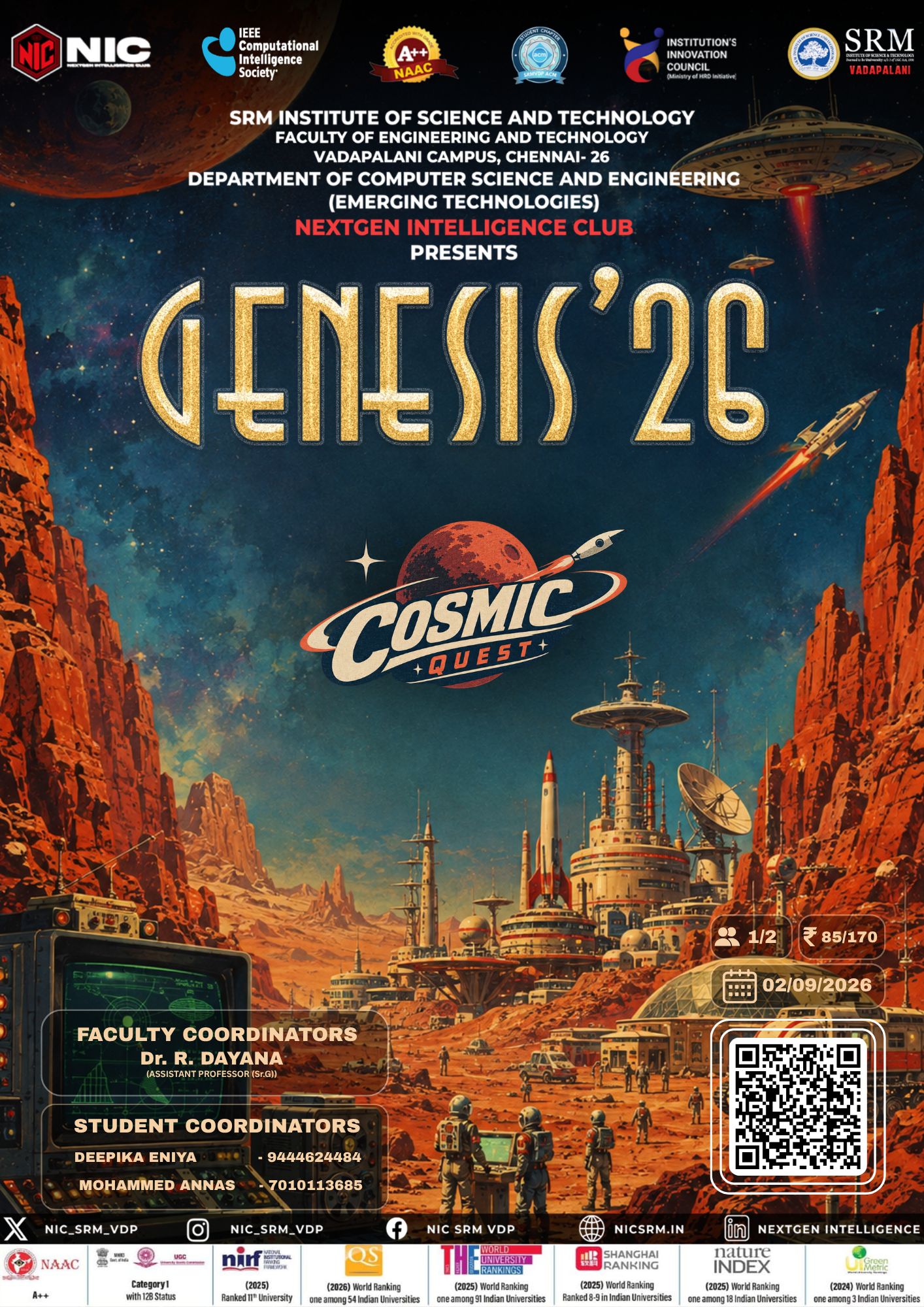 GENESIS'26/Cosmic Quest Poster