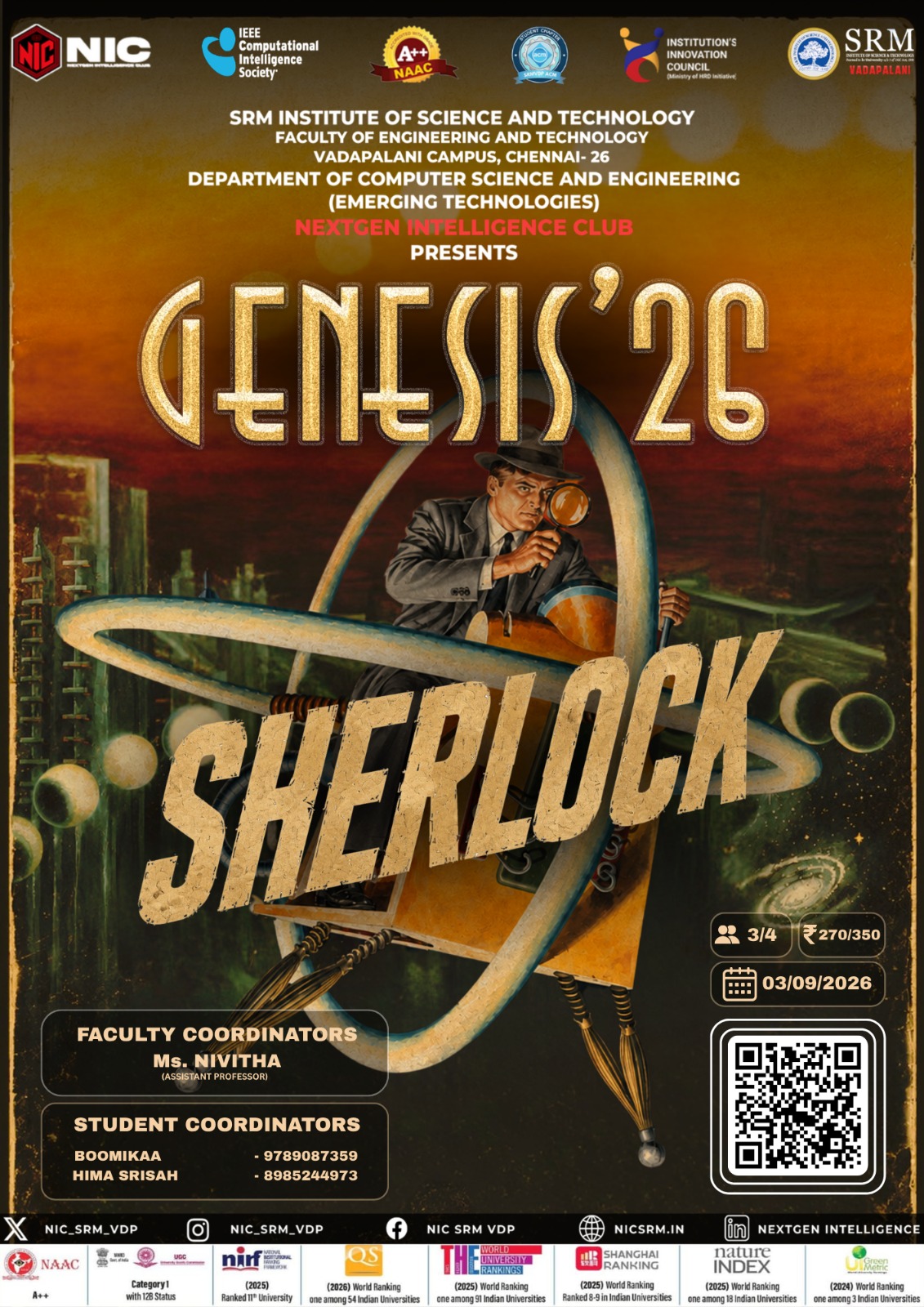 GENESIS'26 / Sherlock Poster