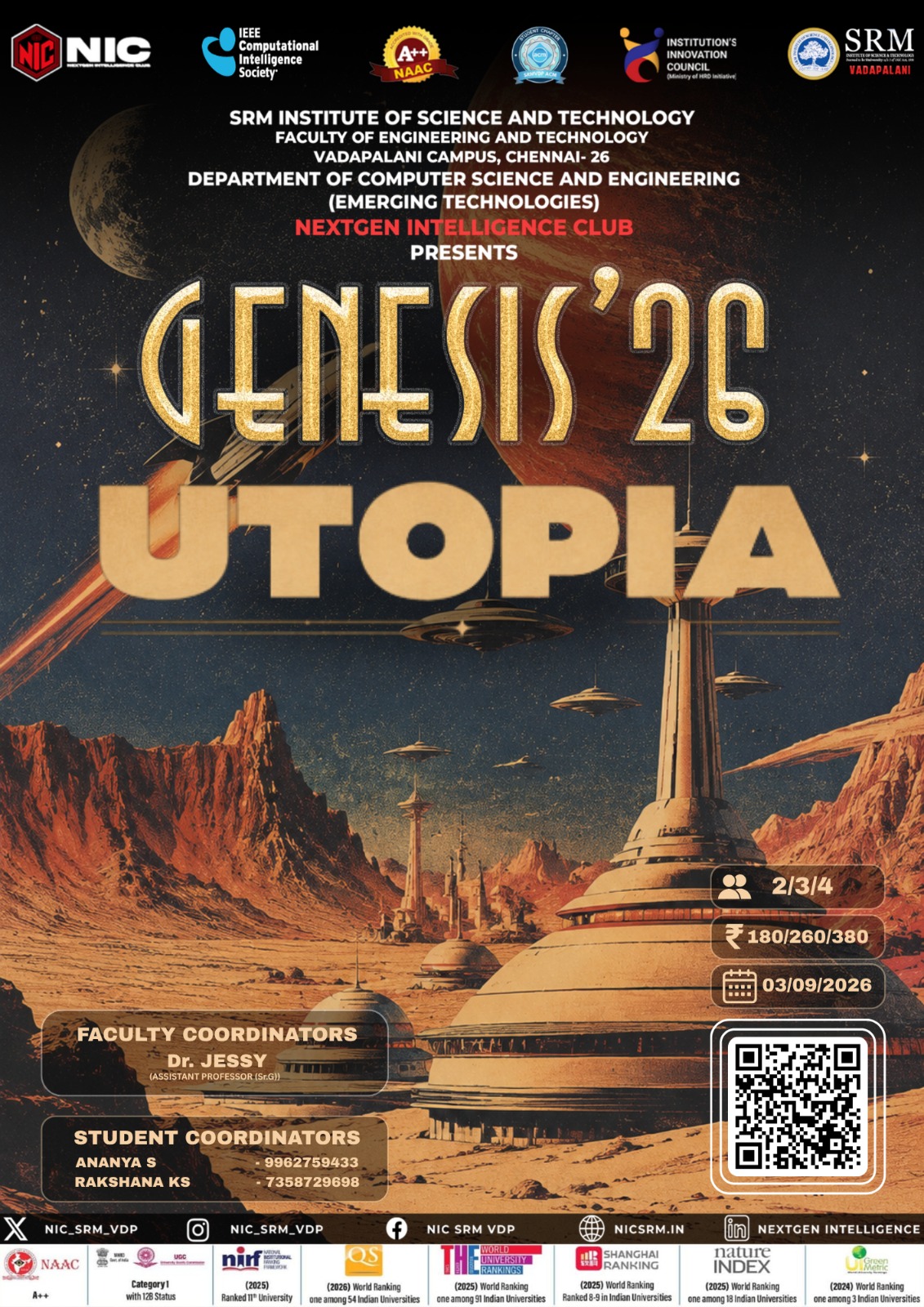 GENESIS'26 / Utopia Web Development Challenge Poster
