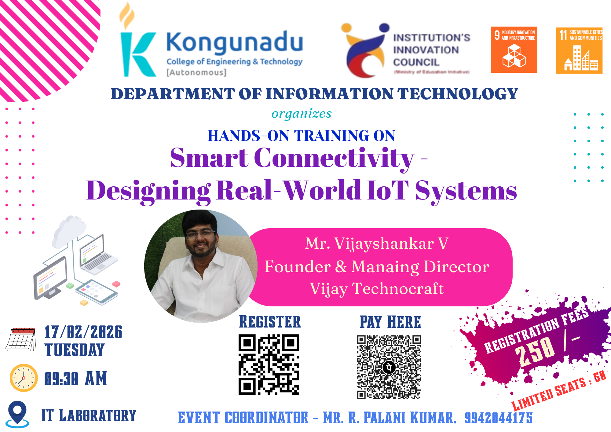 Hands-On Training on Smart Connectivity – Designing Real-World IoT Systems 2026 Poster