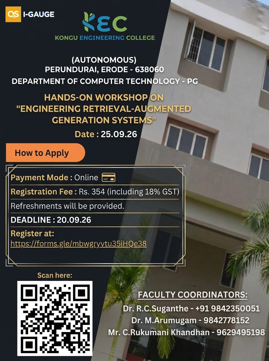 Hands-on Workshop on Engineering Retrieval-Augmented Generation Systems 2026 Poster