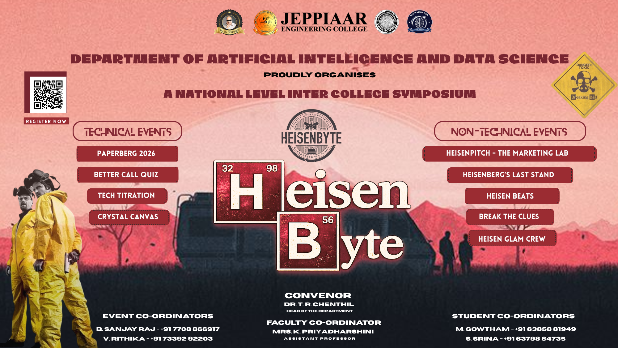 Heisenbyte 2026, Jeppiaar Engineering College, Chennai Poster