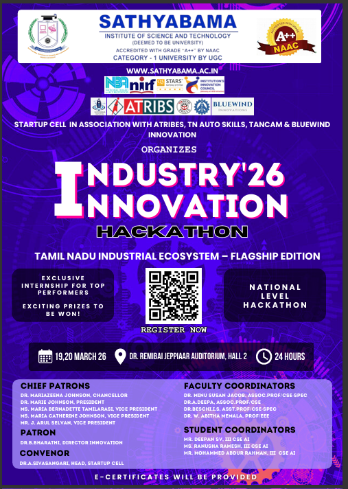 Industry Innovation Hackathon – 24 Hour Innovation Challenge 2026 Poster