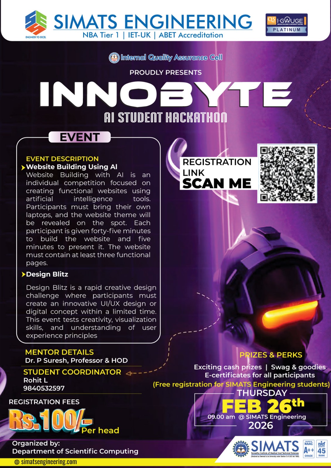 INNOBYTE 2026, SIMATS Engineering