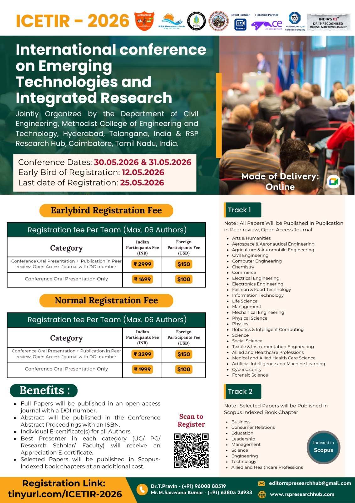 International Conference on Emerging Technologies and Integrated Research