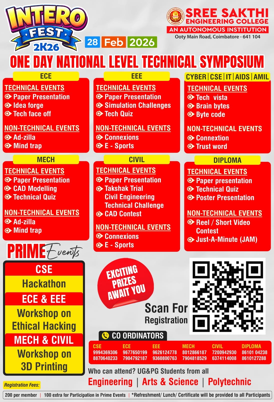 INTEROFEST 2K26, Sree Sakthi Engineering College Coimbatore Poster