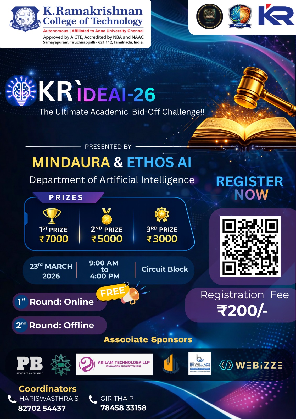 kR IDEAI'26, K Ramakrishnan College of Technology Poster