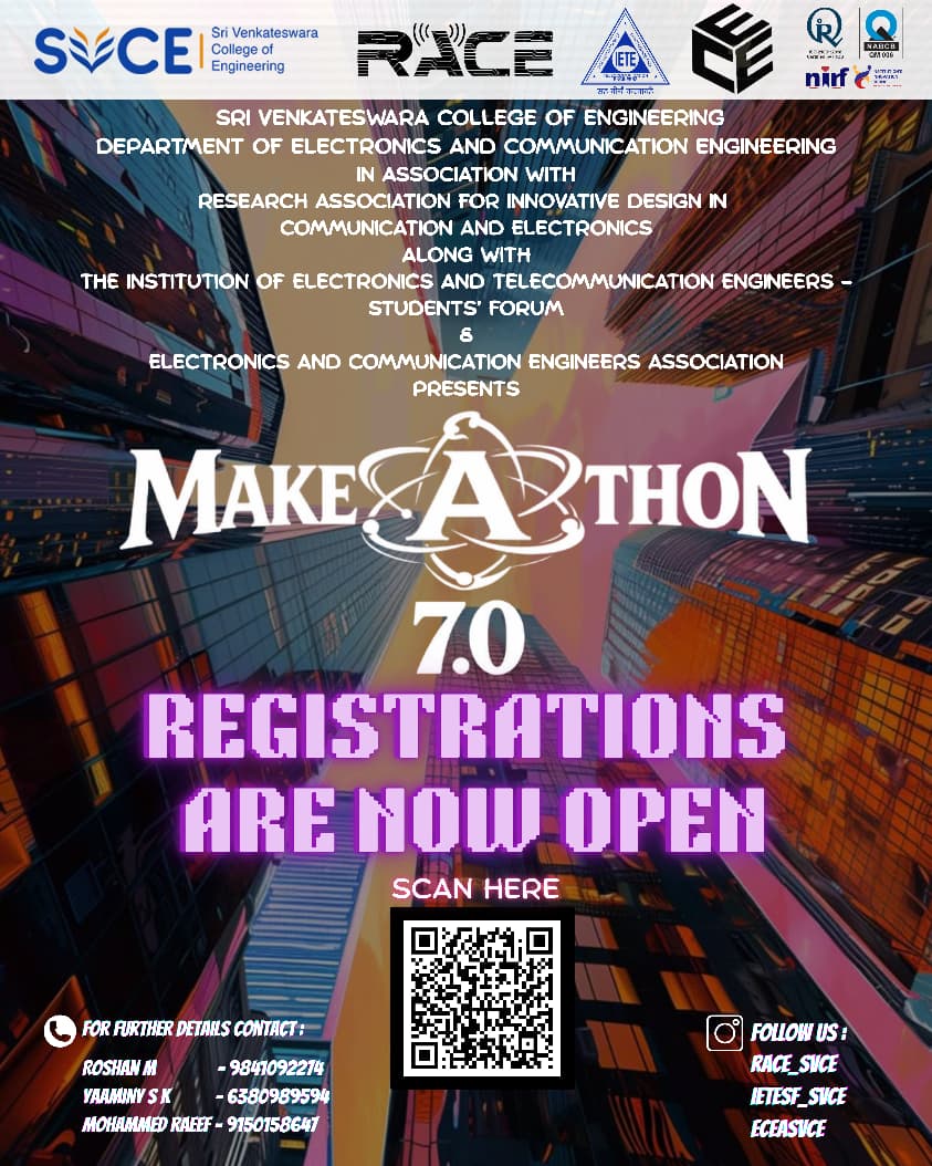 MAKE-A-THON 7.0, Sri Venkateswara College of Engineering Sriperumbudur