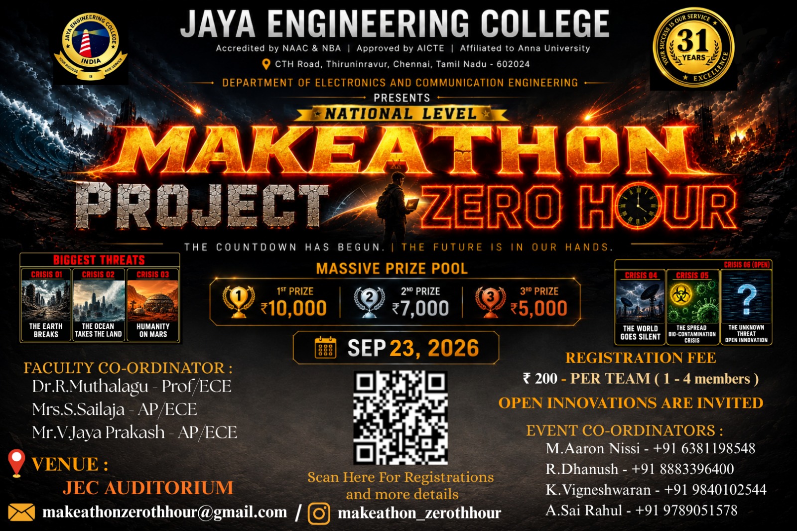 Makeathon: Project Zeroth Hour Poster