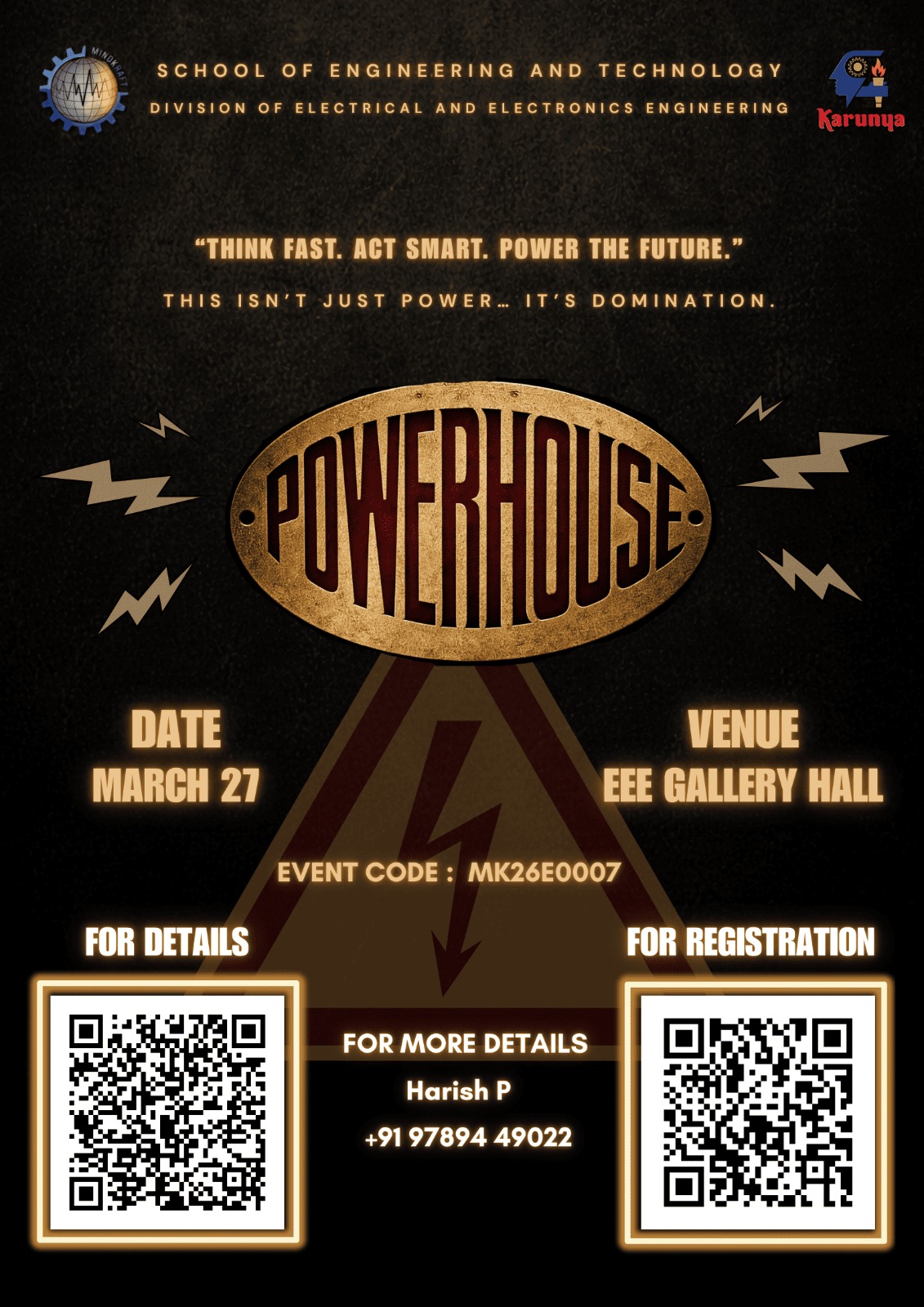 MindKraft'26 - POWERHOUSE - Karunya Institute of Technology and Sciences, Coimbatore